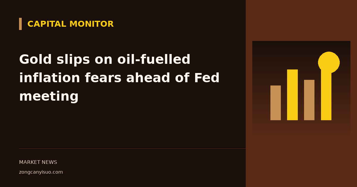 Gold slips on oil-fuelled inflation fears ahead of Fed meeting